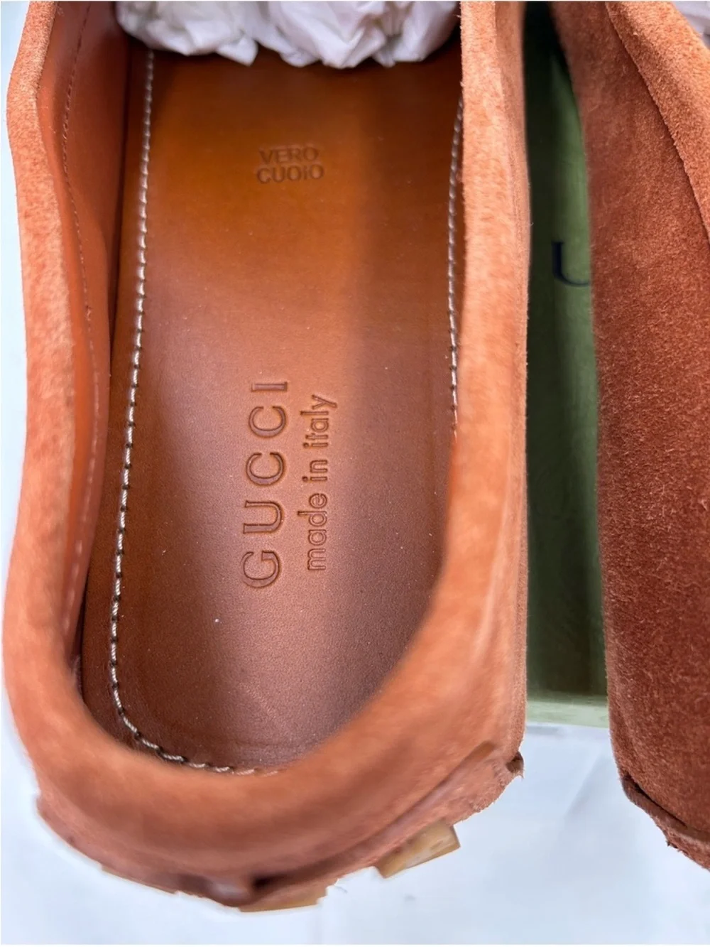 Men’s Gucci JORDY horse bit suede loafer size 12 it’s 12.5 US made in Italy